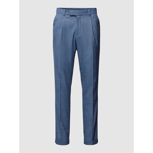 Spodnie materiałowe o kroju regular fit w pepitkę ze sklepu Peek&Cloppenburg  w kategorii Spodnie męskie - zdjęcie 173816242