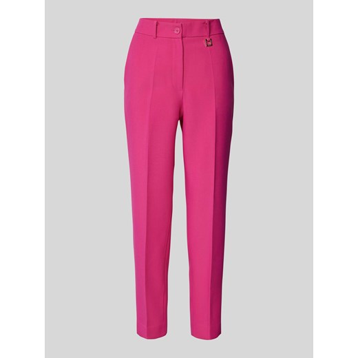 Spodnie materiałowe o kroju tapered fit z kantami ze sklepu Peek&Cloppenburg  w kategorii Spodnie damskie - zdjęcie 173816321