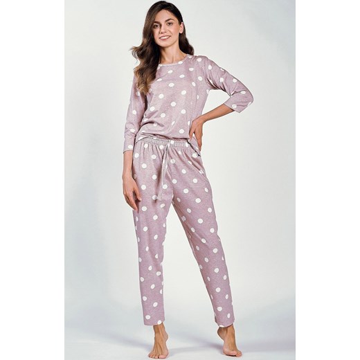 Piżama damska w kropki Dolly 3212, Kolor fioletowy melanż, Rozmiar XL, Taro ze sklepu Intymna w kategorii Piżamy damskie - zdjęcie 173819812