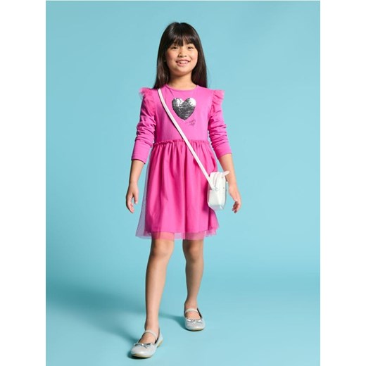 Sinsay - Sukienka z tiulem - różowy ze sklepu Sinsay w kategorii Sukienki dziewczęce - zdjęcie 173822303