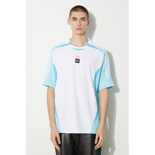 adidas Originals t-shirt adidas x NTS Radio Jersey męski kolor biały wzorzysty JI5132 ze sklepu PRM w kategorii T-shirty męskie - zdjęcie 173827223