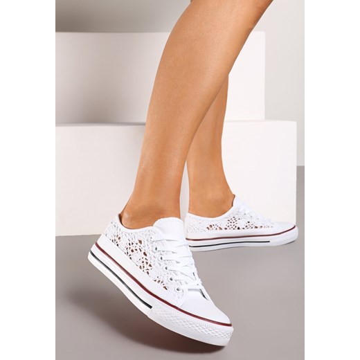 Białe Trampki Thalaia ze sklepu born2be.pl w kategorii Trampki damskie - zdjęcie 173828343