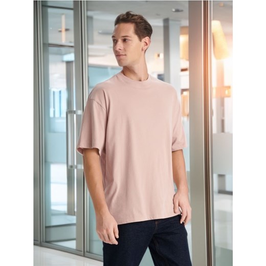Sinsay - Koszulka oversize - różowy ze sklepu Sinsay w kategorii T-shirty męskie - zdjęcie 173828754