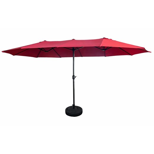 Czerwony potrójny parasol ogrodowy - Berlog ze sklepu Edinos.pl w kategorii Parasole ogrodowe - zdjęcie 173829151