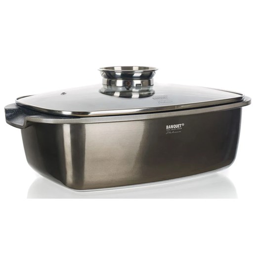 Aluminiowa brytfanna z powłoką granitową 5,7L - Daxer 12X ze sklepu Edinos.pl w kategorii Garnki - zdjęcie 173829294