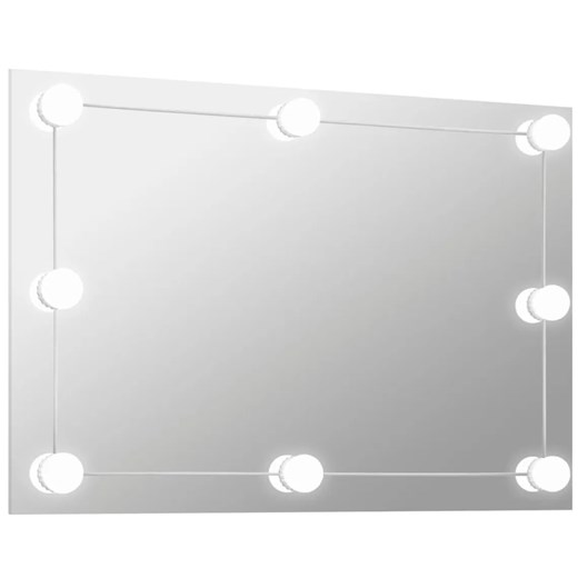 Prostokątne podświetlane lustro LED 100x60 cm - Dadi 9X ze sklepu Edinos.pl w kategorii Lustra - zdjęcie 173829342
