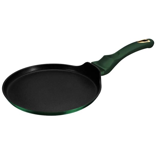 Zielona granitowa patelnia do naleśników 25cm R8-G55 ze sklepu Edinos.pl w kategorii Naczynia - zdjęcie 173829400