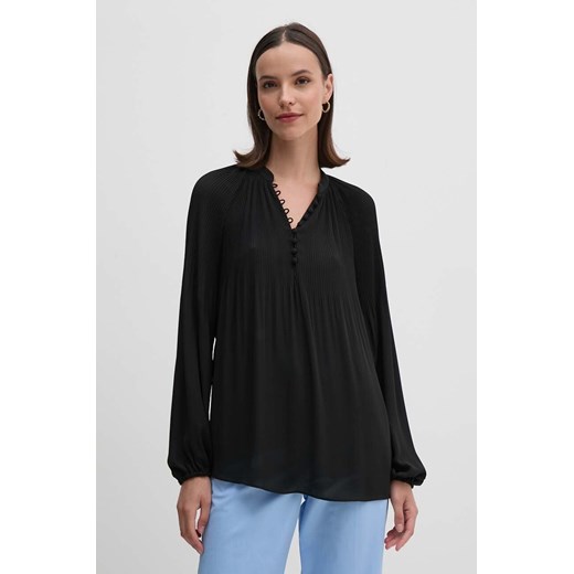 Lauren Ralph Lauren bluzka damska kolor czarny gładka ze sklepu ANSWEAR.com w kategorii Bluzki damskie - zdjęcie 173831900