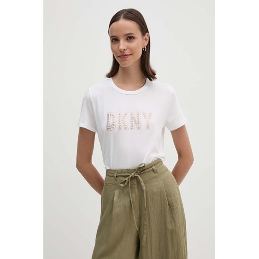 Dkny t-shirt damski kolor biały P4EHFWNA ze sklepu ANSWEAR.com w kategorii Bluzki damskie - zdjęcie 173832320
