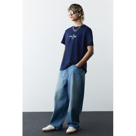 H & M - T-shirt Regular Fit - Niebieski H & M M H&M