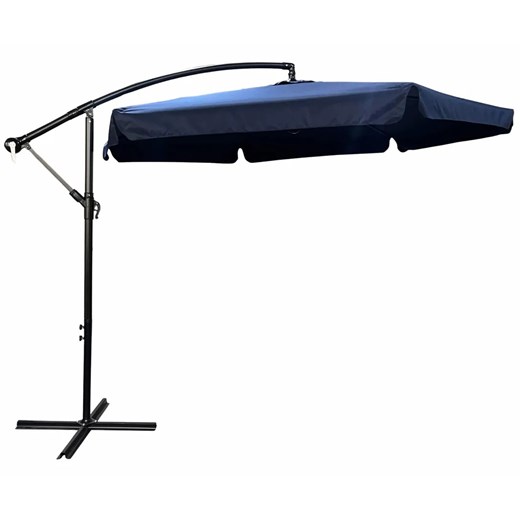 Granatowy parasol ogrodowy z korbką G7-P51 ze sklepu Edinos.pl w kategorii Parasole ogrodowe - zdjęcie 173837691