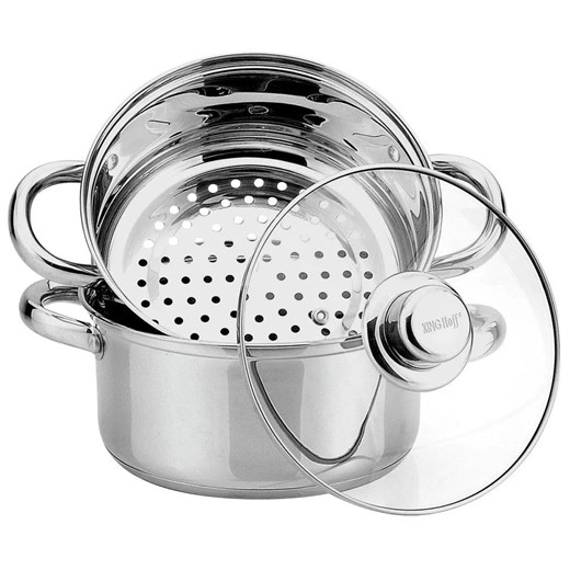 Komplet garnków na parę 24cm M3-A14 ze sklepu Edinos.pl w kategorii Garnki - zdjęcie 173837742