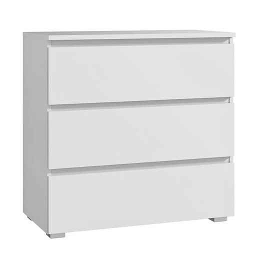 Biała Komoda Z Szufladami Bez Uchwytów 80 Cm B3-E66 ze sklepu Edinos.pl w kategorii Komody - zdjęcie 173839871