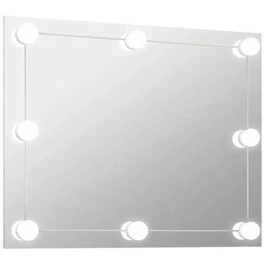Nowoczesne prostokątne lustro z oświetleniem LED 80x60 cm - Dadi 8X ze sklepu Edinos.pl w kategorii Lustra - zdjęcie 173839944