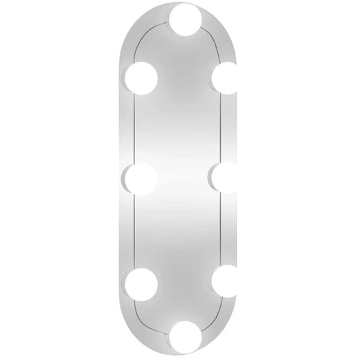 Nowoczesne owalne lustro wiszące LED 15x40 cm F7-W15 ze sklepu Edinos.pl w kategorii Lustra - zdjęcie 173839963