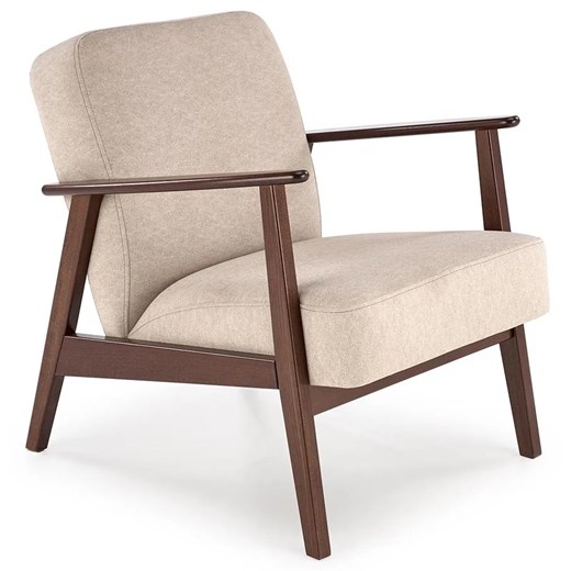 Beżowy tapicerowany fotel lisek - Conti 3X Elior One Size Edinos.pl