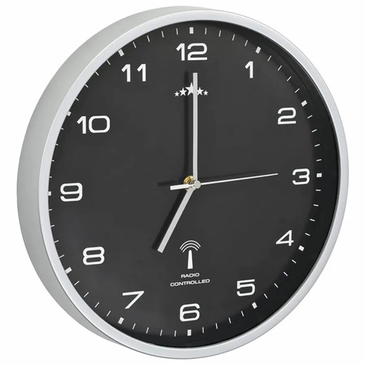 Klasyczny czarny zegar wiszący 31 cm M0-N49 ze sklepu Edinos.pl w kategorii Zegary - zdjęcie 173840052