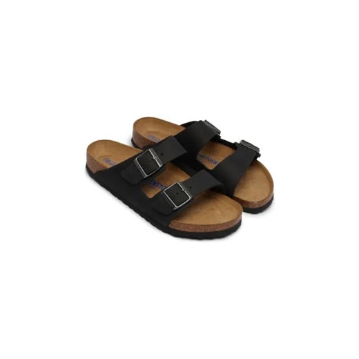 Klapki męskie BIRKENSTOCK bez zapięcia skórzane