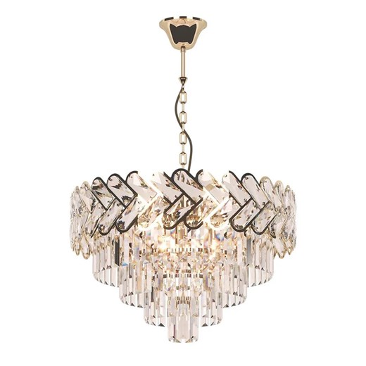 Złoty elegancki żyrandol w stylu glamour - 20X S881 S0-L13 ze sklepu Edinos.pl w kategorii Lampy wiszące - zdjęcie 173843511