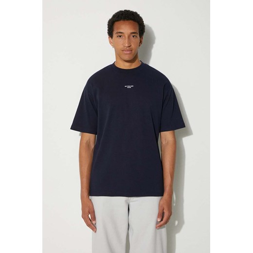 Drôle de Monsieur t-shirt bawełniany Le T-Shirt Slogan Classique męski kolor granatowy z nadrukiem PERM-TS202-CO002-NY ze sklepu ANSWEAR.com w kategorii T-shirty męskie - zdjęcie 173844563