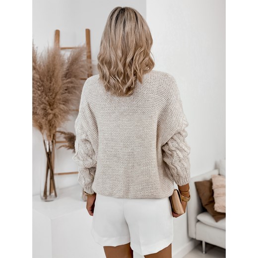 sweter noriko beżowy one size ONE SIZE UBRA