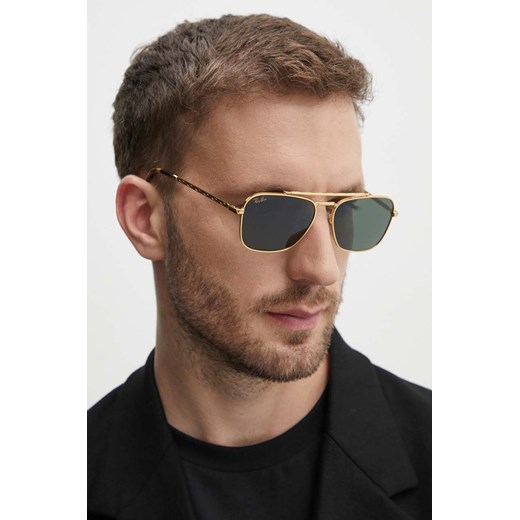 Ray-Ban okulary przeciwsłoneczne NEW CARAVAN kolor złoty 0RB3636 ze sklepu ANSWEAR.com w kategorii Okulary przeciwsłoneczne damskie - zdjęcie 173851490