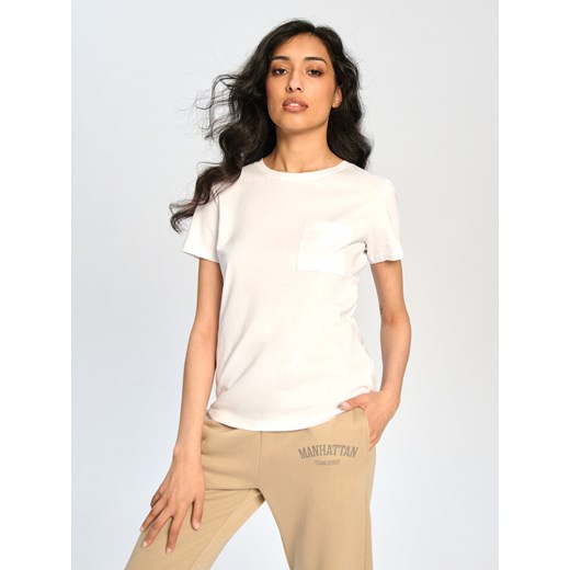 Sinsay - Koszulka basic - biały Sinsay M Sinsay