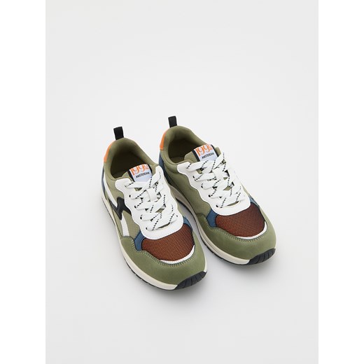 Reserved - Kolorowe sneakersy - oliwkowy Reserved 40 Reserved