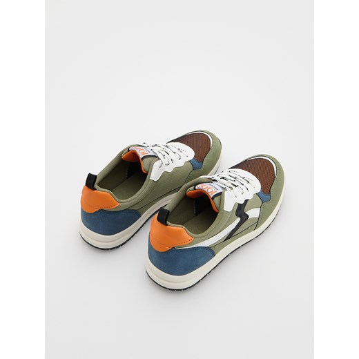 Reserved - Kolorowe sneakersy - oliwkowy Reserved 40 Reserved