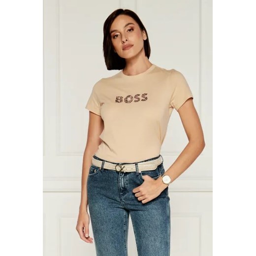 BOSS ORANGE T-shirt | Regular Fit ze sklepu Gomez Fashion Store w kategorii Bluzki damskie - zdjęcie 173856323