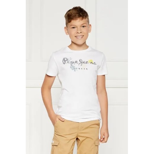 Pepe Jeans London T-shirt | Regular Fit ze sklepu Gomez Fashion Store w kategorii T-shirty chłopięce - zdjęcie 173856460
