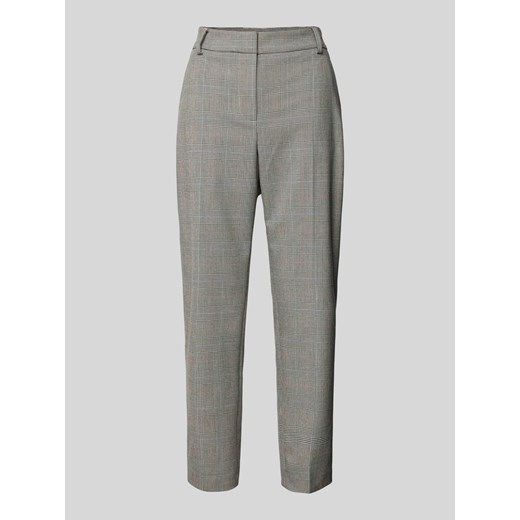 Kuloty o kroju slim fit z prostą nogawką i wzorem w kratę glencheck ze sklepu Peek&Cloppenburg  w kategorii Spodnie damskie - zdjęcie 173856982