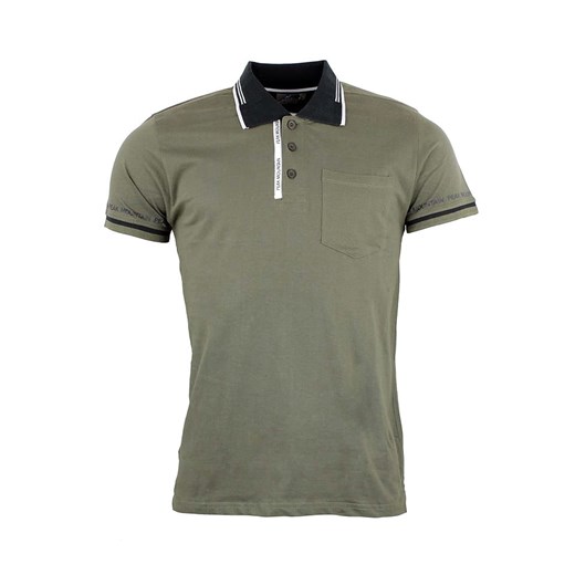 Peak Mountain Koszulka polo w kolorze oliwkowym ze sklepu Limango Polska w kategorii T-shirty męskie - zdjęcie 173857463