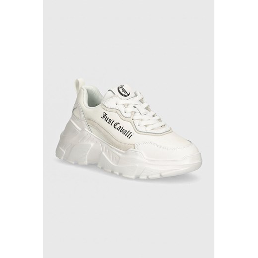 Just Cavalli sneakersy kolor biały 77RA3SL1 ze sklepu ANSWEAR.com w kategorii Buty sportowe damskie - zdjęcie 173859952