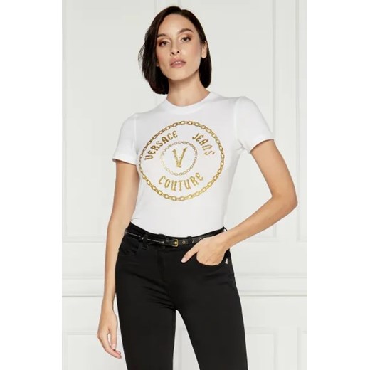 Versace Jeans Couture T-shirt | Slim Fit ze sklepu Gomez Fashion Store w kategorii Bluzki damskie - zdjęcie 173860681