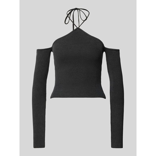 Sweter z dzianiny z wiązaniem na szyi ze sklepu Peek&Cloppenburg  w kategorii Bluzki damskie - zdjęcie 173863011