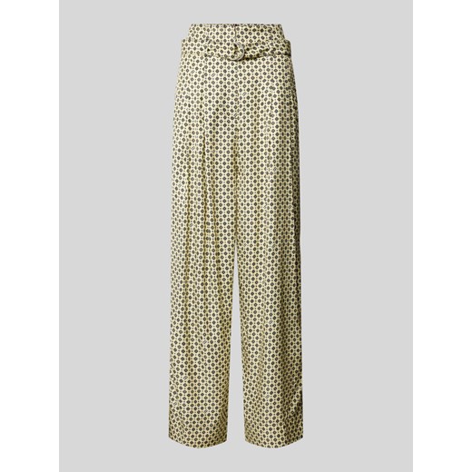 Spodnie materiałowe o kroju baggy fit z paskiem model ‘FOULARD’ ze sklepu Peek&Cloppenburg  w kategorii Spodnie damskie - zdjęcie 173863264
