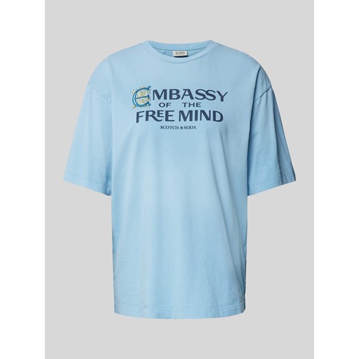 T-shirt z nadrukiem z napisem i logo ze sklepu Peek&Cloppenburg  w kategorii Bluzki damskie - zdjęcie 173863433