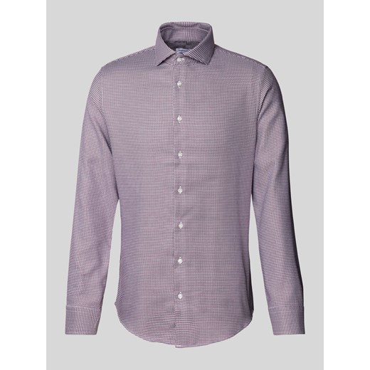 Koszula biznesowa o kroju slim fit z fakturowanym wzorem ze sklepu Peek&Cloppenburg  w kategorii Koszule męskie - zdjęcie 173863952