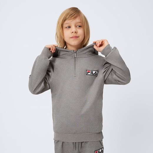fila bluza rozpinana z kapturem fila plier gry fw23jdk006pliergry ze sklepu 50style.pl w kategorii Bluzy chłopięce - zdjęcie 173865541