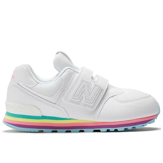Buty New Balance PV574KIJ - białe ze sklepu streetstyle24.pl w kategorii Buty sportowe dziecięce - zdjęcie 173865802