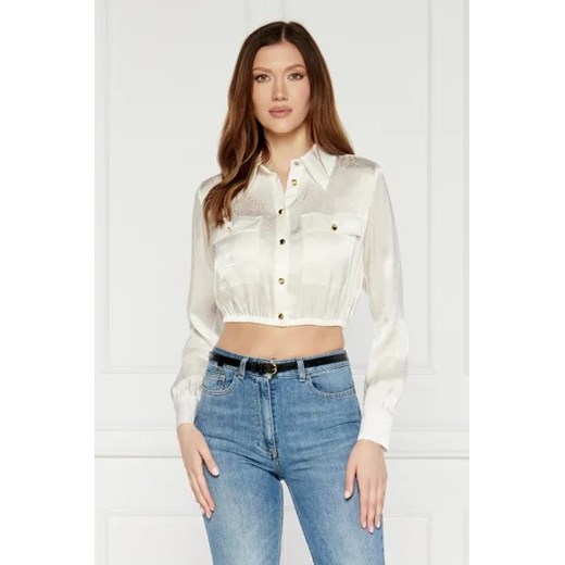 Elisabetta Franchi Bluzka | Regular Fit | z dodatkiem jedwabiu ze sklepu Gomez Fashion Store w kategorii Bluzki damskie - zdjęcie 173866002
