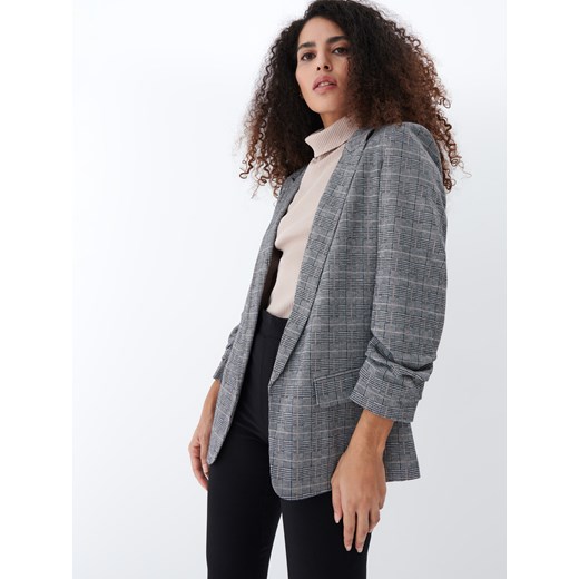 Mohito - Marynarka z marszczonym rękawem - czarny Mohito 42 promocja Mohito