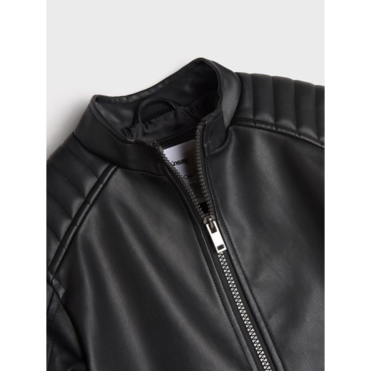 Sinsay - Kurtka z imitacji skóry - czarny Sinsay 158 Sinsay