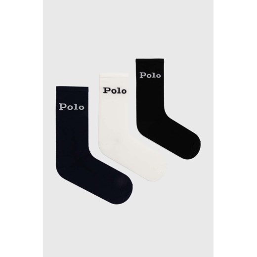 Polo Ralph Lauren skarpetki 3-pack damskie kolor czarny 455955243 Polo Ralph Lauren One size ANSWEAR.com