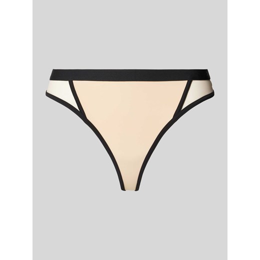 Stringi z paskami w kontrastowym kolorze model ‘BRENDA’ ze sklepu Peek&Cloppenburg  w kategorii Majtki damskie - zdjęcie 173872392