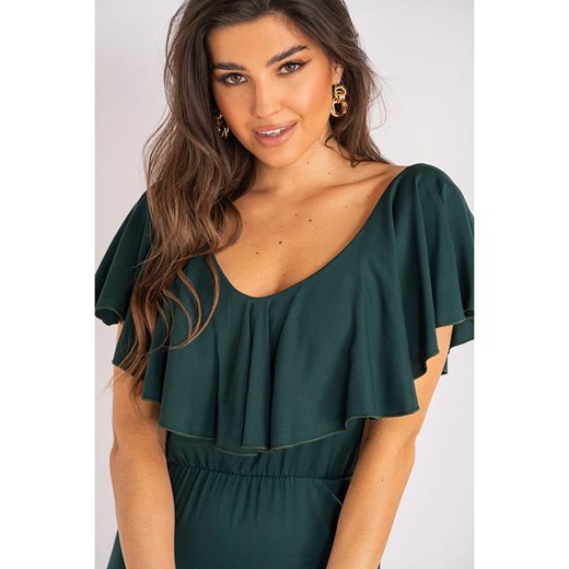 Awama Sukienka w kolorze ciemnozielonym M okazyjna cena Limango Polska