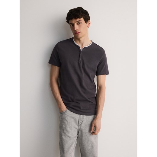 Reserved - T-shirt slim fit - szary Reserved L okazyjna cena Reserved