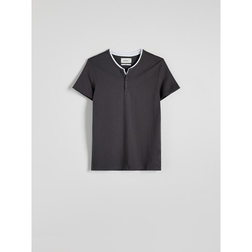 Reserved - T-shirt slim fit - szary Reserved L okazja Reserved