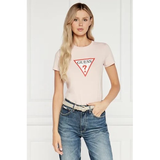 Guess Jeans T-shirt ICONIC | Slim Fit ze sklepu Gomez Fashion Store w kategorii Bluzki damskie - zdjęcie 173874661